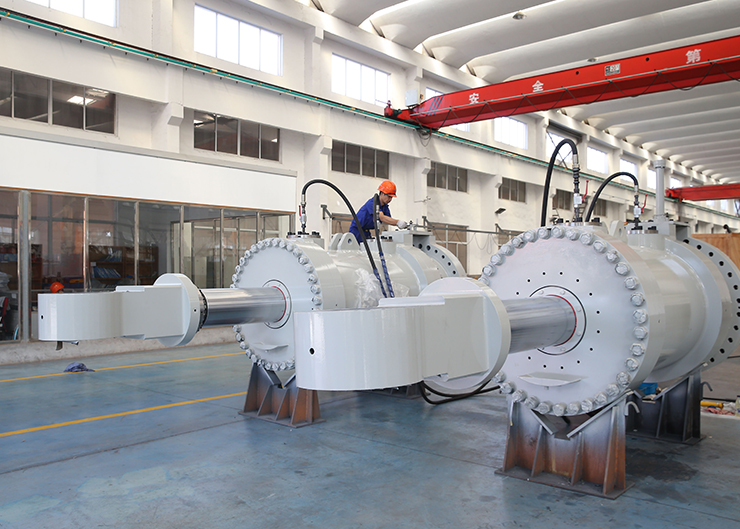 烏東德電站水輪機接力器，單機容量85萬千瓦